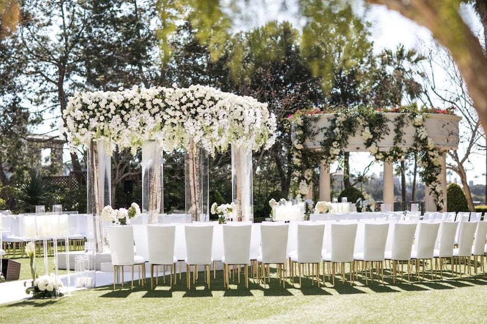 Outdoor Monarch Beach Resort Wedding Ceremony Featured in Inside Weddings