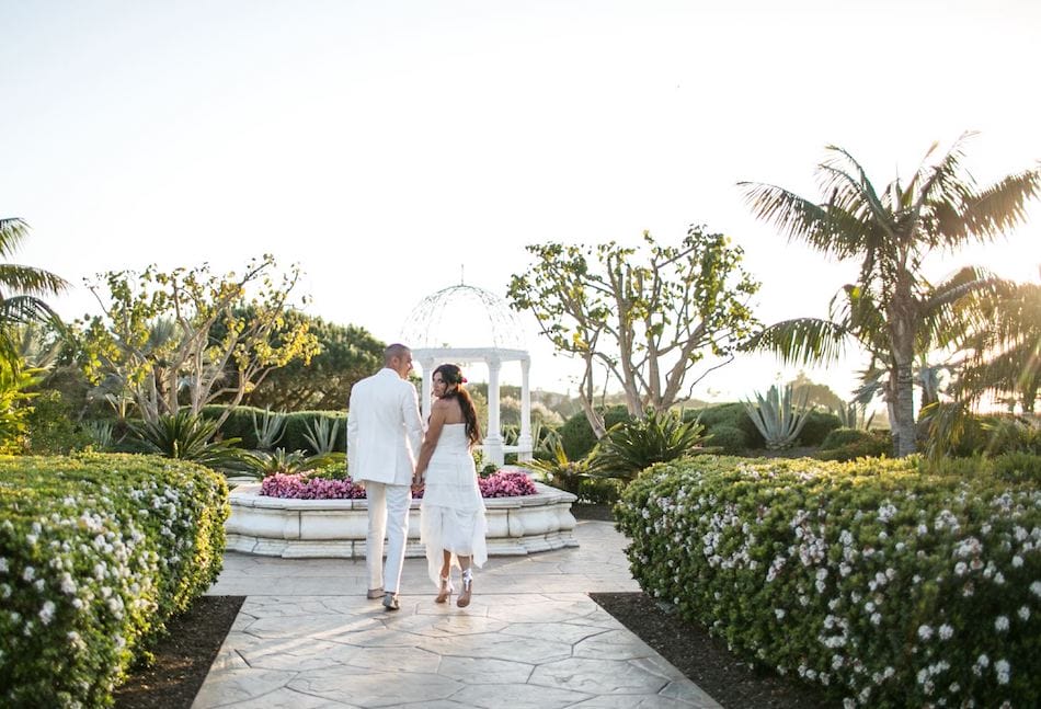 Outdoor Monarch Beach Resort Wedding Ceremony Featured in Inside Weddings
