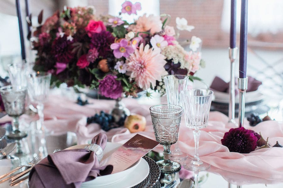 Burgundy Wedding Inspiration Featured in Southern New England Wedding Magazine