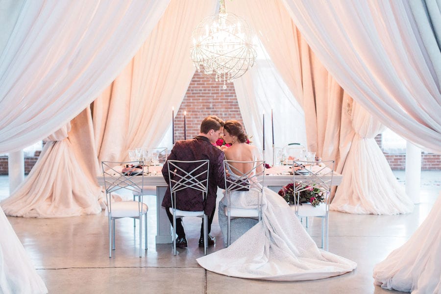 Burgundy Wedding Inspiration Featured in Southern New England Wedding Magazine