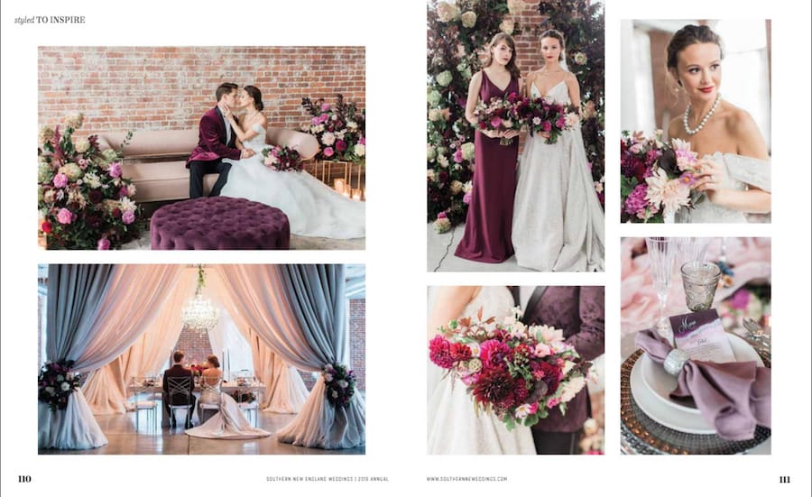 Burgundy Wedding Inspiration Featured in Southern New England Wedding Magazine18