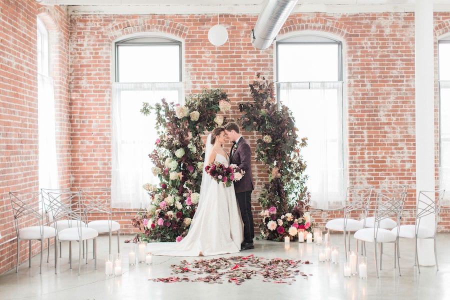 Burgundy Wedding Inspiration Featured in Southern New England Wedding Magazine