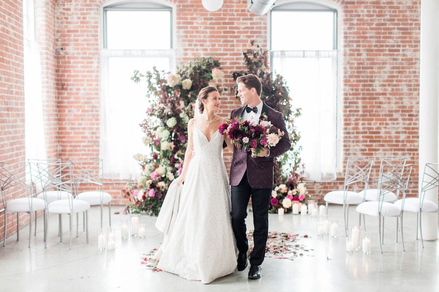 Burgundy Wedding Inspiration Featured in Southern New England Wedding Magazine