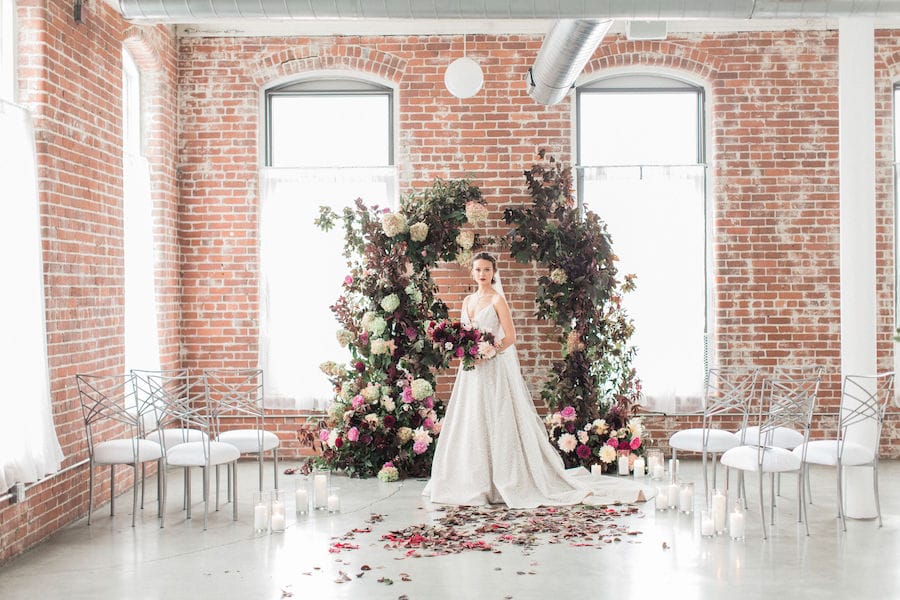 Burgundy Wedding Inspiration Featured in Southern New England Wedding Magazine