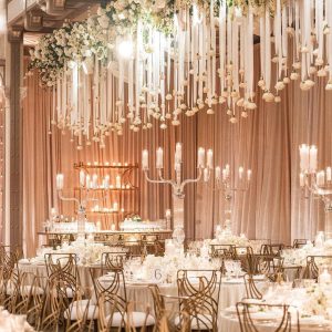 Gold La Corde Chameleon Chairs from Luxe Event Rentals