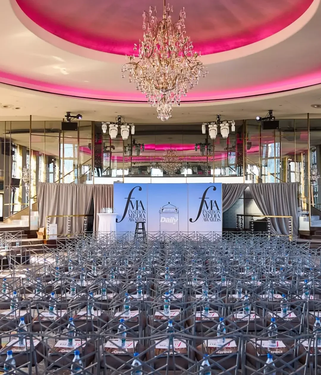 Silver Fanfare® Chairs at Rainbow Room NYC for New York Fashion Week